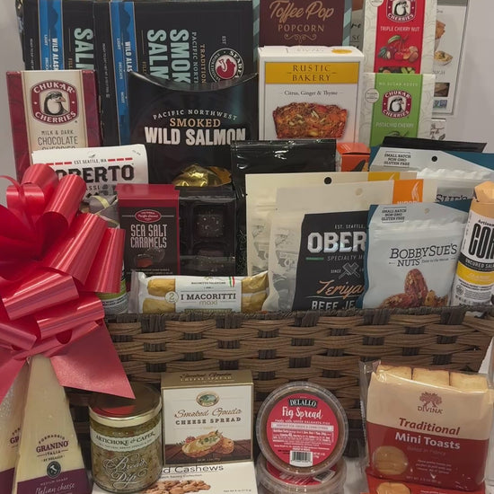 gift basket filled with snack