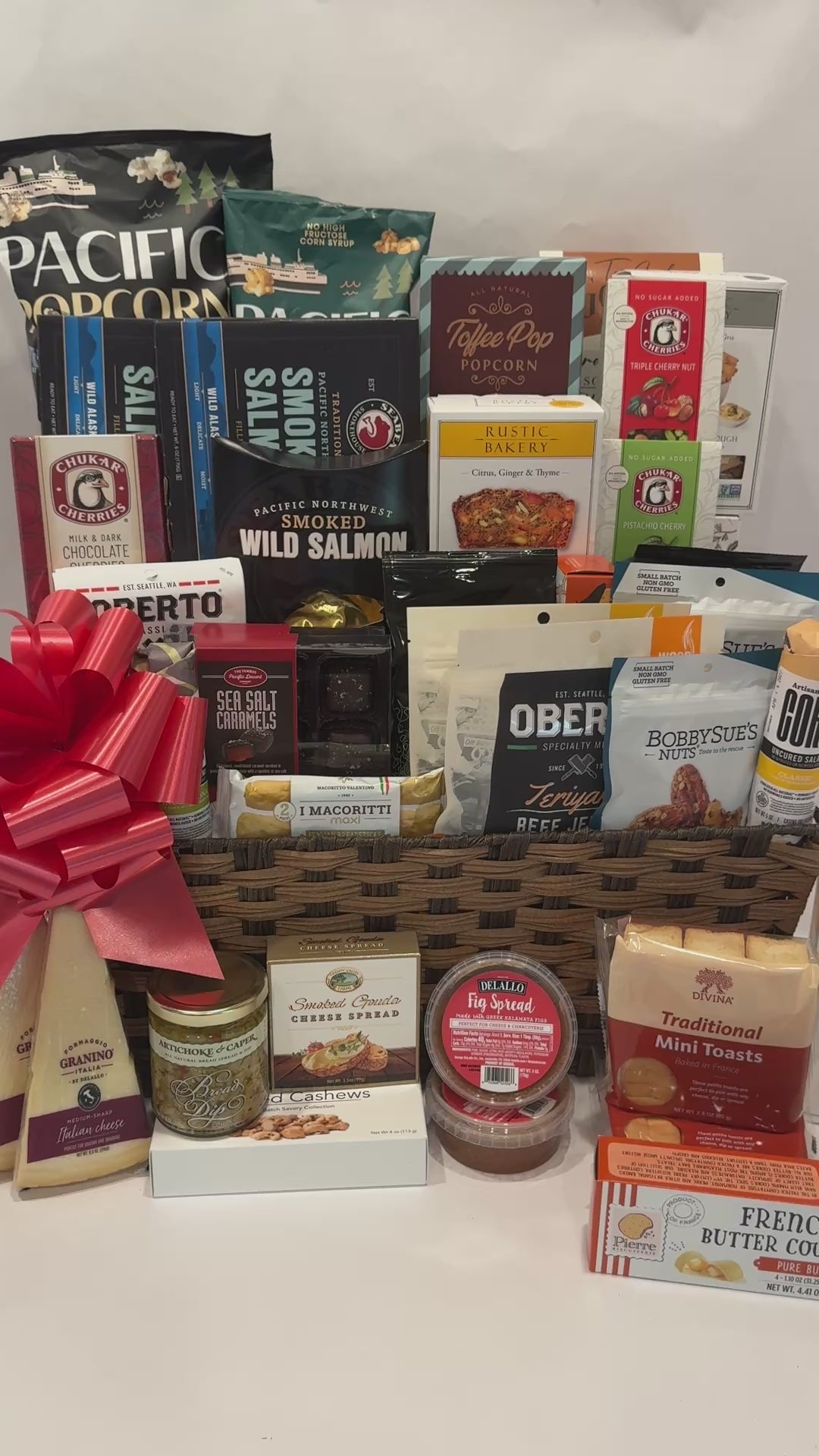 gift basket filled with snack